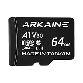 ARKAINE まいくろSDカード 64GB Nintendo Switch マイクロSDカード A1 UHS-I U3 V30, 4K Ultra HD, クラス10, microSD + SDアダプター付 - ARKV30A164