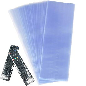 Morepack リモコン用シュリンクラップバッグ 100枚 3.1x11インチ クリア PVC 熱収縮 ユニバーサル保護フィルム 防塵 防水 エアコン ビデオ テレビ リモコン用