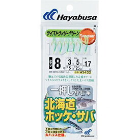 ハヤブサ(Hayabusa) 一押しサビキ 北海道ホッケ・サバ ツイストウィリーグリーン 8-3 HS432-8-3