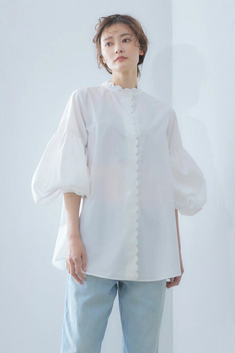 楽天市場】ensuite tiny scallop blouse ブラウス 長袖 タイニー 
