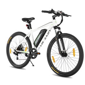 HILAND 26インチ マウンテンバイク アシスト機構付き 最大走行距離60KM シマノ7段変速 ディスクブレーキ フロントライト付き 男女通用 通勤・通学・街乗り 低身長 乗りやすい