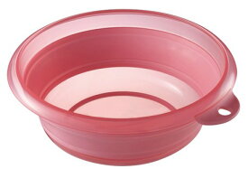 ソフト湯おけ　ピンク　折りたたみ　収納《伊勢藤》