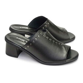 【あす楽】ドナミス Dona Miss 靴 ミュール レディース サンダル 6502 レザー 黒 本革 美脚 日本製