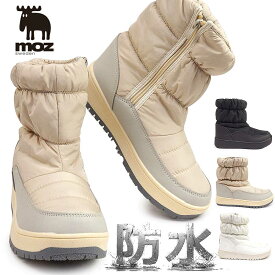 モズ moz スノーブーツ レディース MZ5291 防水 ショートブーツ ウィンターブーツ 防寒 防滑 キルティング 雪国 25秋冬新作