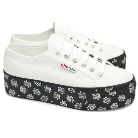 【あす楽】スペルガ SUPERGA スニーカー レディース 厚底 S7118BW 2790 PRINTED PLATFORM ペイズリー柄 コットン AA1 ホワイト 白 ブラック 黒 ペイズリー柄