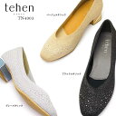【あす楽】テーン tehen レディース パンプス TN4003 靴 カジュアル デザインヒール ニット