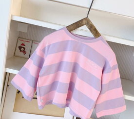 【楽天ランキング1位】キッズ ベビー服 男の子 女の子トップス 子供服 Tシャツ ブラウス かわいい おしゃれボーダー柄 長袖 春 秋 ジュニア おそろい 洋服 オシャレ ボーイズ ガールズ 80cm 90cm 100cm 110cm 120cm