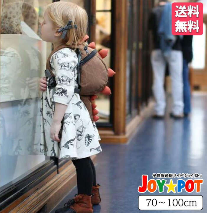 楽天市場 送料無料 キッズ ベビー服 ワンピース 海外 子供服 フリル 恐竜 5分袖 女の子 秋 冬 春 ジュニア チュニック おそろい 洋服 オシャレ 買いまわり プチプラ 70cm 80cm 90cm 100cm １歳 ２歳 ３歳 Joypot ジョイポト