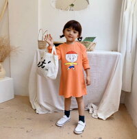 楽天市場 キッズ ベビー服 ワンピース 子供服 長袖 イラスト シンプル カジュアル ミディアム レトロ 春 夏 安い 女の子 ジュニア おそろい 洋服 オシャレ 100cm 110cm 1cm 130cm キッズ ベビー服 Joypot