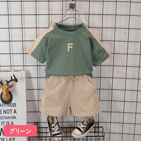 【楽天ランキング1位】キッズ ベビー服 セットアップ 夏服 Tシャツ 半袖 シンプル 子供服 上下セット カジュアル 男の子 女の子 夏 春 パンツ カジュアル ジュニア おそろい 洋服 オシャレ 80cm 90cm 100cm 110cm 120cm 1歳 2歳 3歳