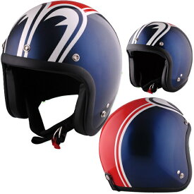 アルファレイズ 72JAM JET HELMET SP-01 SP TADAO JET 「SP忠男 ジェットヘルメット」 ネイビー/レッド 目玉ヘルメット フリーサイズ