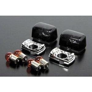 SP武川 HONDAスクエアタイプスモークウインカーレンズセット 2個入 NSR・XR50M・ZOOMER etc.10W.15W付属 品番:05-08-0284