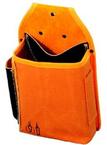 コヅチ 10号(ブラウン)防水帆布 ウエストポケット 大久保鋏・折鋸ケース付 GW-04