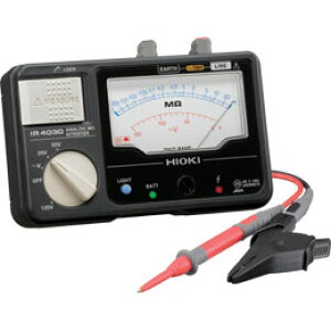 日置電機 アナログメグオームハイテスタ 125V/20MΩ 3レンジ (スイッチなしリード附属) IR4030-10 1個
