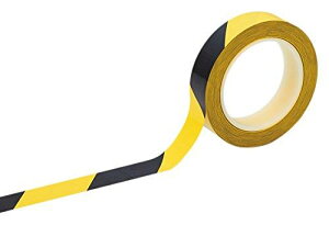 日本緑十字社 緑十字 HCPAS-25TR CR用帯電防止ラインテープ黄黒 25mm幅×33m 259016