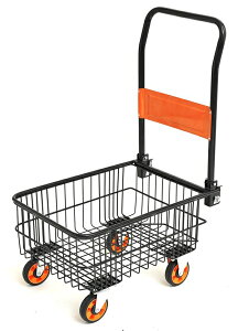 大徳商事 折畳バスケット台車(自立式) 【TAN-726】