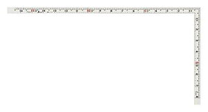 シンワ測定 品番:11107 曲尺同厚 ホワイト 1尺6寸/50cm 併用目盛 名作