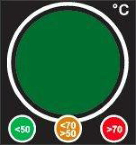 ONDOLAB トラフィックライト・インジケーター TF50-70 52mm×48mm1ケース(10枚入り)61-3816-56