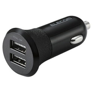 ELECOM �G���R�� �V�K�[�`���[�W���[/2USB�|�[�g(��������)/4.8A�u���b�N MPA-CCU10BK
