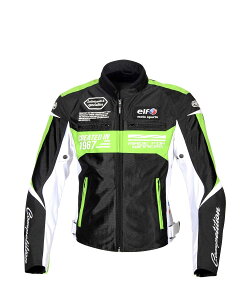 エルフ(ELF) elf イデアールメッシュジャケット Black&Green WLサイズ 品番:EJ-S103-BK&GR-WL