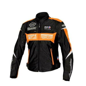 エルフ(ELF) elf EJ-S103 イデアールメッシュジャケット Black&Orange M 品番:EJ-S103/BK&OR/M