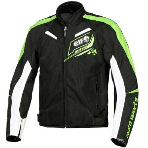 エルフ(ELF) EJ-S115 ジャケット 春夏 スポルトメッシュジャケット Black&Green L 品番:EJ-S115/BKGR/L