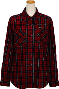 ロッソスタイルラボ(Rosso StyleLab) ROJ1000 プロテクションフランネルシャツ RED/BLACK M 品番:ROJ1000/RD/BK/M
