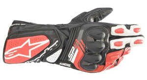 ALPINESTAR ApCX^[Y yKwOɎdlmFzSP-8 v3 LEATHER GLOVE [1304 BLACK WHITE BRIGHT RED] L