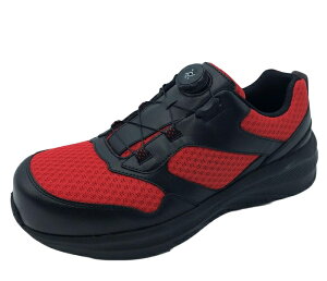 イグニオ(IGNIO) IGNIO ダイヤル式ワークシューズ1003 ブラックレッド25.0cm (IGS1003TGFBKRD25.0 1530)