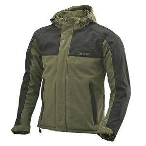 デイトナ(DAYTONA) デイトナ(Daytona) バイク用 ジャケット 春秋冬 ソフトプロテクター付属 防風 ストレッチ性 ソフトシェルジャケット DJ-005 オリーブ 2XLサイズ 39652 品番:39652