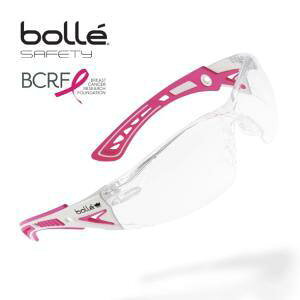 BOLLE bolle 保護メガネ RUSH+ピンク・ホワイト JIS クリアレンズ (RUSHPG00J 6376)