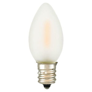 旭光電機工業 旭光 LEDフィラメントタイプ電球 ローソク球(深赤系電球色/0.2W/C7/E12/フロスト) C7E12-0.2WF21