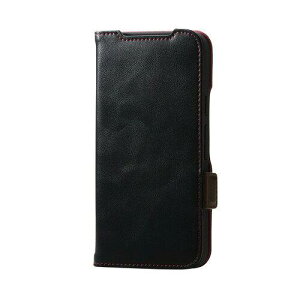 ELECOM �G���R�� Google Pixel 9a/�P�[�X/�蒠�^/�ϏՌ�/�u���b�N(PM-P251PLFYBK)