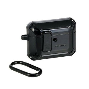 ELECOM �G���R�� AirPods Pro 3�pZEROSHOCK Lock�P�[�X/�u���b�N(AVA-AP07ZEROLBK)