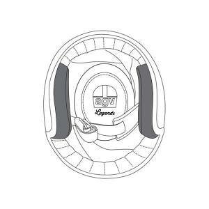 �G�[�W�[�u�C(Agv) AGV CHEEK PADS X70 ASIAN FIT (S) 003-STANDARD BLACK N