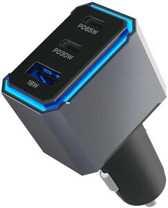 �J�V���� �����ԗpUSB�d��3�|�[�g USB-Cx2(PD65+30W)/USB-Ax1(18W) 12V/24V�Ԍ��p DC-063