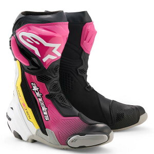 ALPINESTAR �A���p�C���X�^�[�Y SUPERTECH-R BOOT : BLACK MAGENTA WHITE YELLOW : 45/29.5cm