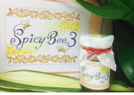 【送料無料／代引き不可】SpicyBee3酵素たっぷり生ハチミツ100％（オーガニックカシアベトナム産シナモン、ローヤルゼリー、ビーポーレン(蜂花粉)入り）