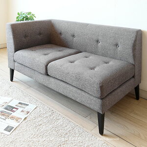 2人掛けソファ 2Pソファ 右肘ソファ 左肘ソファ LDソファ ソファダイニング カジュアル 片肘ソファ 開梱設置配送 幅137cm ボタン締めクッション