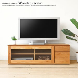 テレビボード テレビ台 開梱設置配送 幅120cm ホワイトオーク/ウォールナット材 引き出しユニットとガラス扉ユニットを組み合わせたユニット家具 Cタイプ