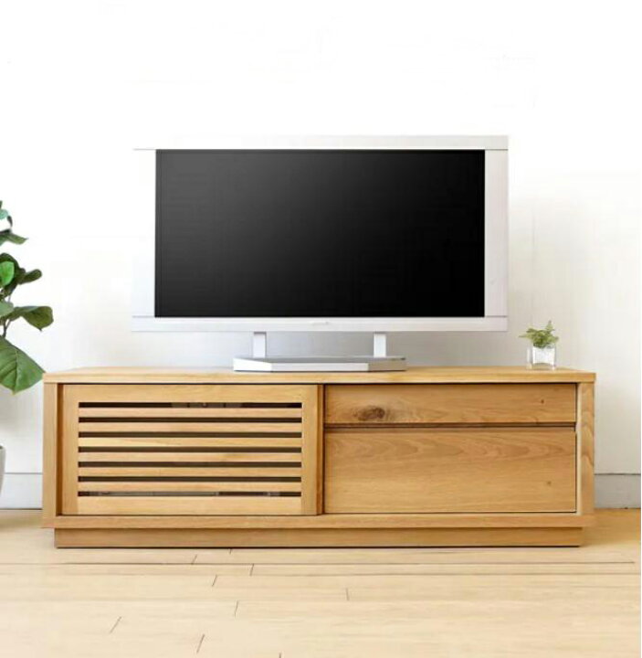 楽天市場】【W1210/オーク材】テレビ台 格子扉 引き戸 スライド扉の 