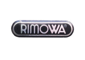 リモワ　[RIMOWA]アルミロゴシール 1個 純正パーツ カスタマイズに修理交換に　サイズ（横幅）33mm