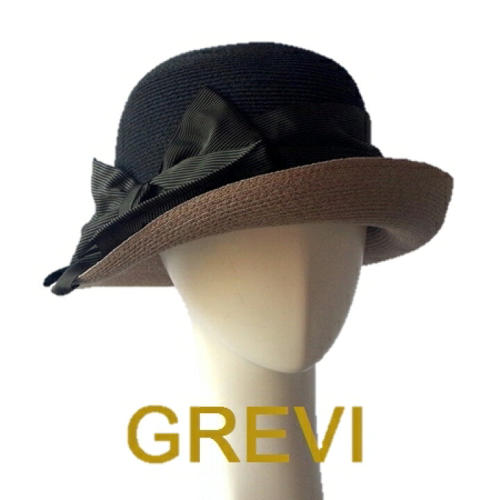 楽天市場】Grevi 麦わら 帽子 グレヴィ ブランド リボン ストロー 