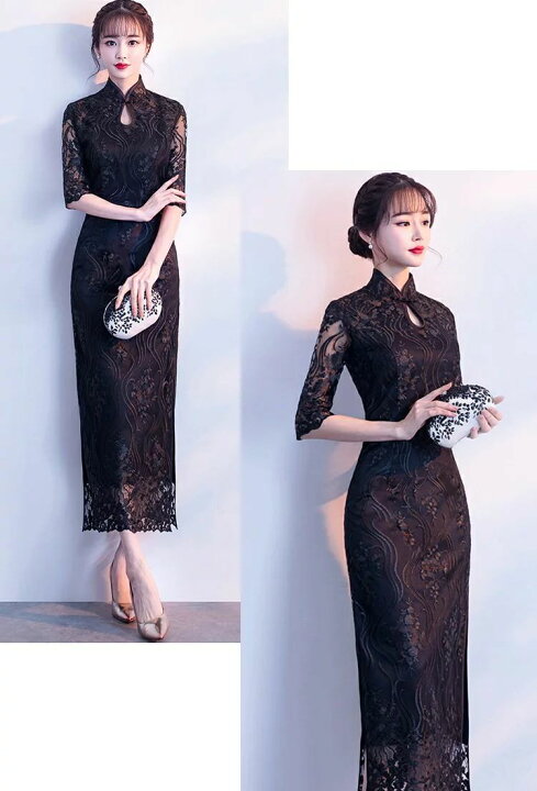 楽天市場】ウエディングドレス チャイナドレス 立ち襟 エレガント  