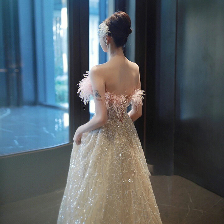 楽天市場】パーティードレス オフショルダー 結婚式ドレス イブイング 