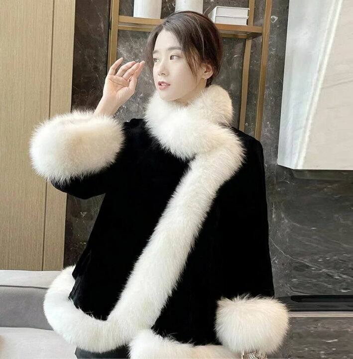 楽天市場】ポンチョ コート レディース 「S~3XL」毛皮コート フェイク  