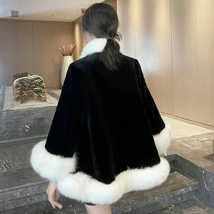 楽天市場】ポンチョ コート レディース 「S~3XL」毛皮コート フェイク 