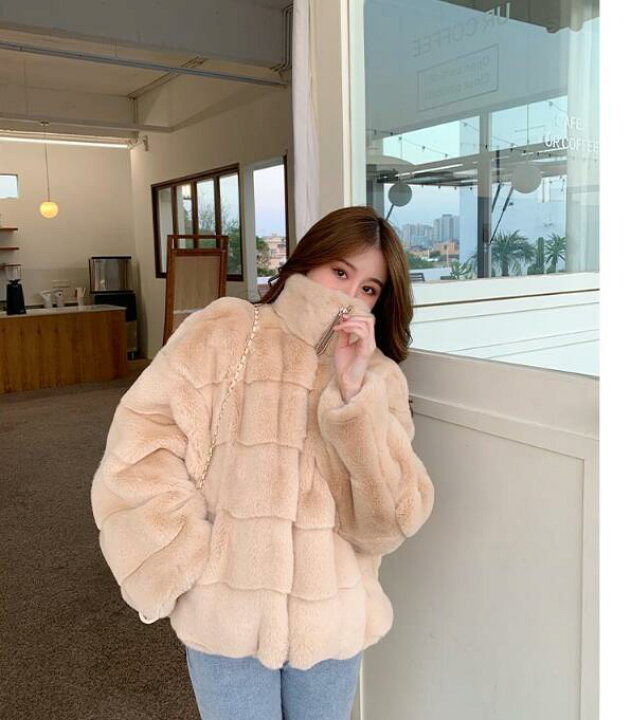 楽天市場】フェイクファー コート ファーコート 立ち襟「S M L XL 2XL  