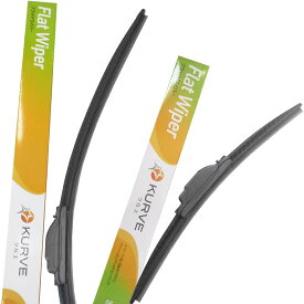 【クーポン有り5のつく日】フロントセット フラット ワイパー ブレード フロントセット 600mm 450mm 2本 マツダ アテンザ セダン ワゴン CX-5 CX-8 MAZDA6 グラファイト+モリブデン ダブルコーティング 天然ゴム100％ KURVE クルエ GF6045J