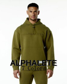 ALPHALETE アルファリート パーカー メンズ スポーツ ウェア パーカー メンズ ジム トラックスーツ フィジーカー パーカー カンガルーポケット トレーニング パーカー インターロック プルオンフーディ ボディビル アウター フィジーク 【取寄】【トップス単品】